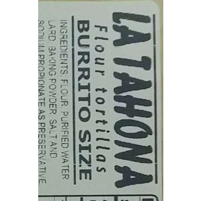 Flour Tortillas, Burrito Size