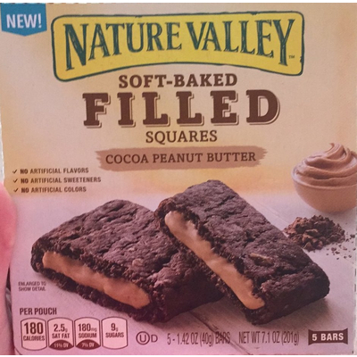 Filled Squares, Cocoa Peanut Butter