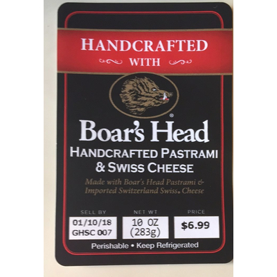 Handcrafted Pastrami & Swiss Cheese