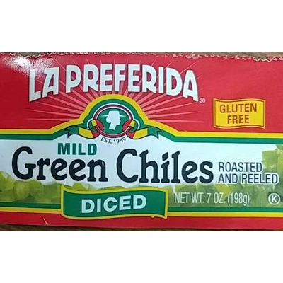 Mild Green Chiles, Diced