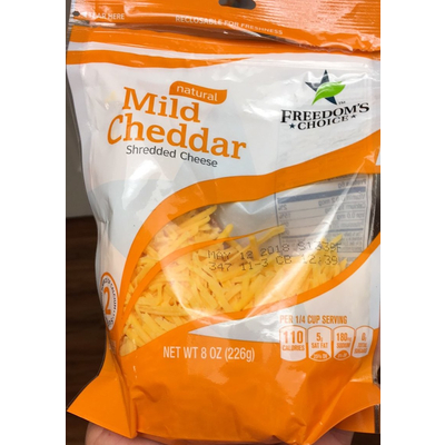 Mild Cheddar Cheese, Shredded