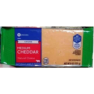 Chunk Cheese, Medium Cheddar