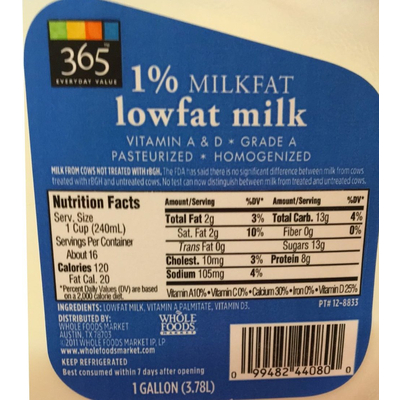 1% Lowfat Milk