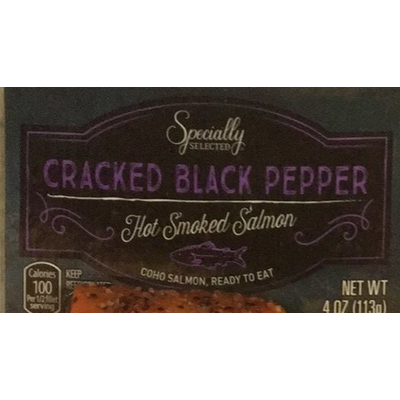 Hot Smoked Salmon, Cracked Black Pepper