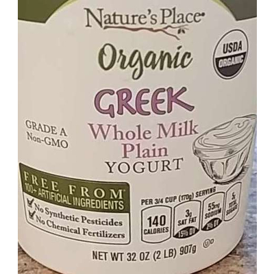 Organic Greek Yogurt, Plain