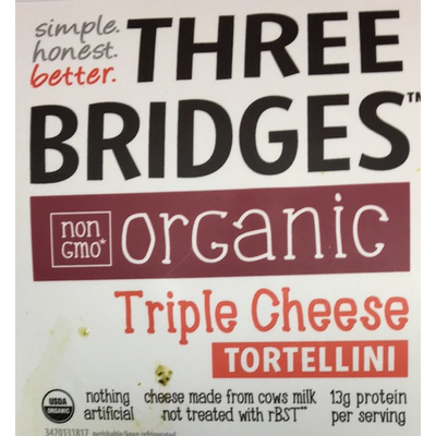 Tortellini, Triple Cheese, Non-GMO Organic