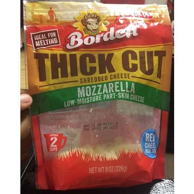 Mozzarella Shredded Cheese, Thick Cut