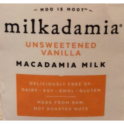 Macadamia Milk, Unsweetened Vanilla