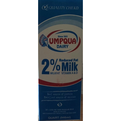 Milk, 2% Reduced Milk