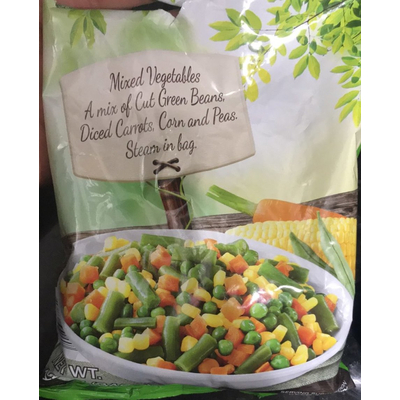 Mixed Vegetables, Green Beans, Diced Carrots, Corn And Peas