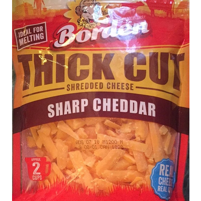 Sharp Cheddar, Thick Cut Shredded Cheese