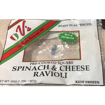 Spinach & Cheese Ravioli, Pre-Cooked