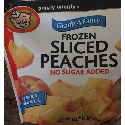 Peaches, Frozen Sliced, No Sugar Added