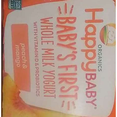 Baby's First Whole Milk Yogurt, Peach & Mango