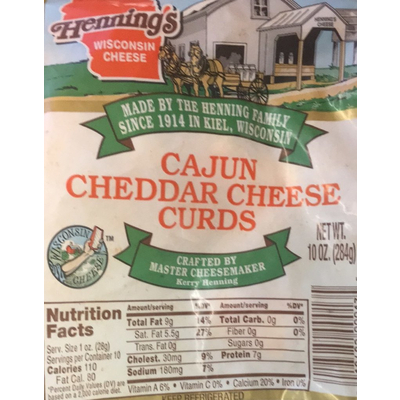 Cheese Curds, Cajun Cheddar