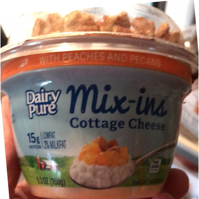 Mix-Ins Cottage Cheese with Peaches and Pecans