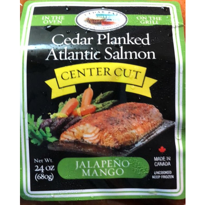 Cedar Planked Atlantic Salmon, Center Cut, Jalapeno Mango