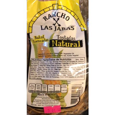 Tostadas, Natural