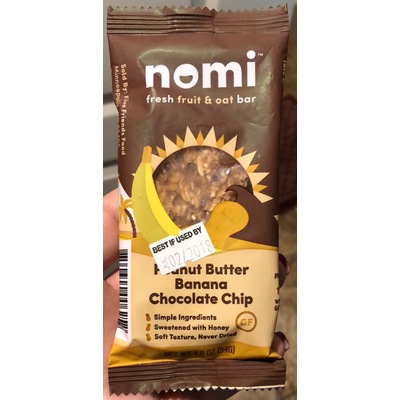 Fruit & Oat Bar, Peanut Butter Banana Chocolate Chip