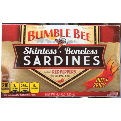 Skinless Boneless Sardines With Red Peppers In Olive Oil