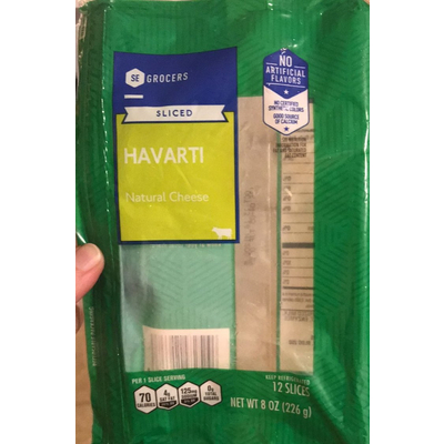 Havarti Cheese, Sliced