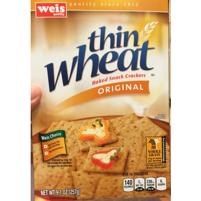 Thin Wheat Baked Snack Crackers, Original