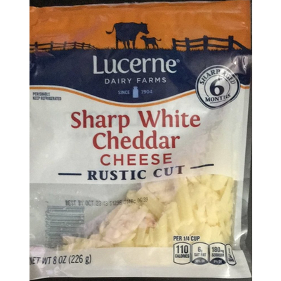Sharp White Cheddar Cheese, Rustic Cut