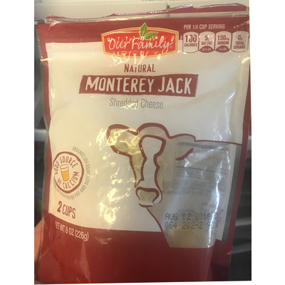 Monterey Jack Shredded Cheese
