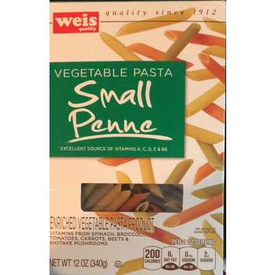 Vegetable Pasta, Small Penne