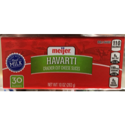 Cracker Cut Cheese Slices, Havarti