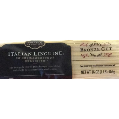 Enriched Macaroni Product, Italian Linguine, Bronze Cut
