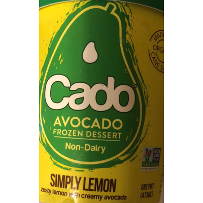 Avocado Frozen Dessert, Simply Lemon