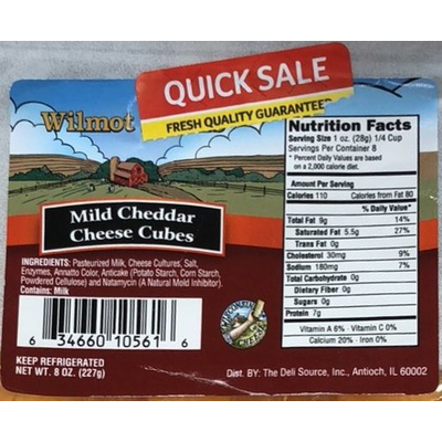Mild Cheddar Cheese Cubes
