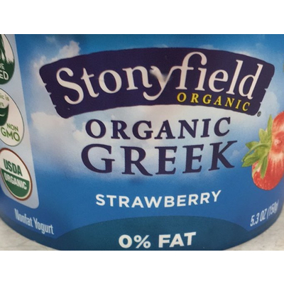 Organic Greek Nonfat Yogurt, Strawberry