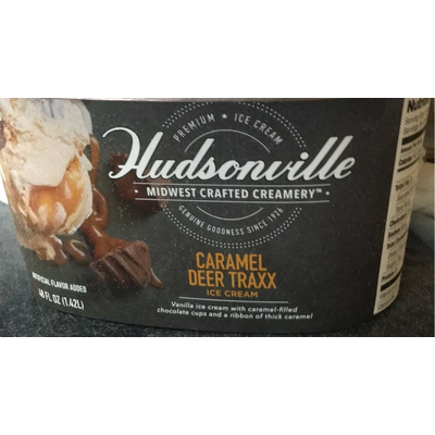 Carbs in Hudsonville Ice Cream, Caramel Deer Traxx | Carb Manager