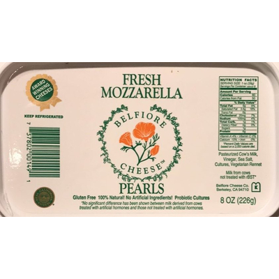 Cheese, Fresh Mozzarella
