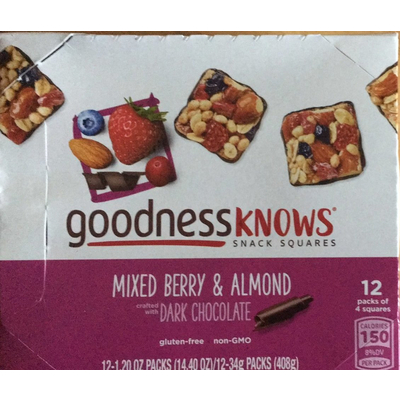 Mixed Berry & Almond with Dark Chocolate Square