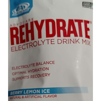 Rehydrate Electrolyte Drink Mix, Berry Lemon Ice