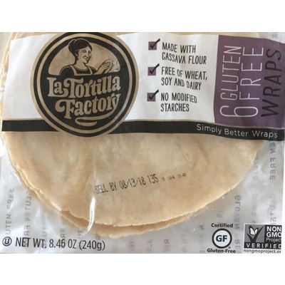 Wraps, Gluten Free