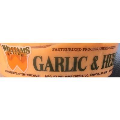 Pasteurized Process Cheese Spread, Garlic & Herb
