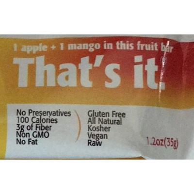 Fruit Bars, Apple Mango