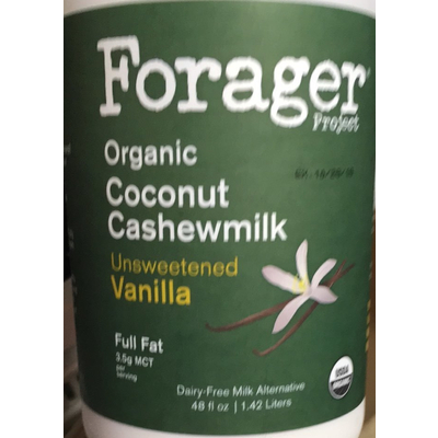 Organic Coconut Cashewmilk, Unsweetened Vanilla