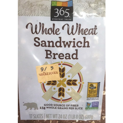 Sandwich Bread, Whole Wheat