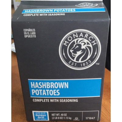 Hashbrowns Potatoes Complete With Seasoning
