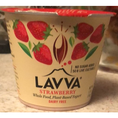 Strawberry Whole Food, Plant-Based Yogurt, Dairy Free