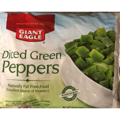 Green Peppers, Diced