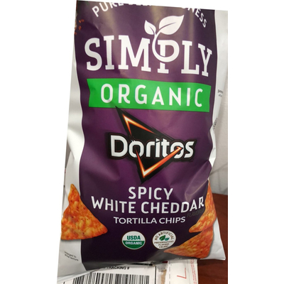 Organic Tortilla Chips, Spicy White Cheddar