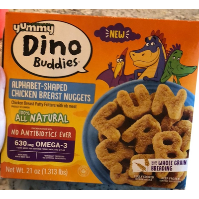 Chicken Breast Nuggets, Alphabet-Shaped