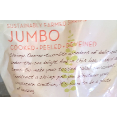 Sustainably Farmed Shrimp, Jumbo, Cooked, Peeled, Deveined