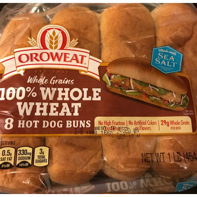 Whole Wheat Hot Dog Bun